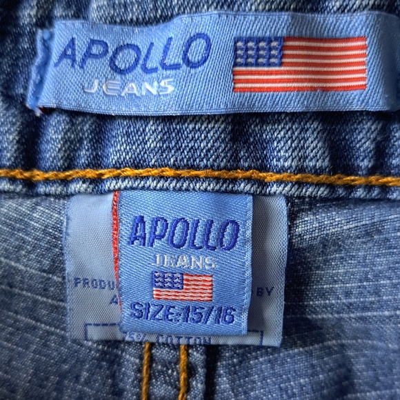Vintage Y2K Embroidered Bootleg Crop Apollo Jeans sz 15/16 - Picture 7 of 13